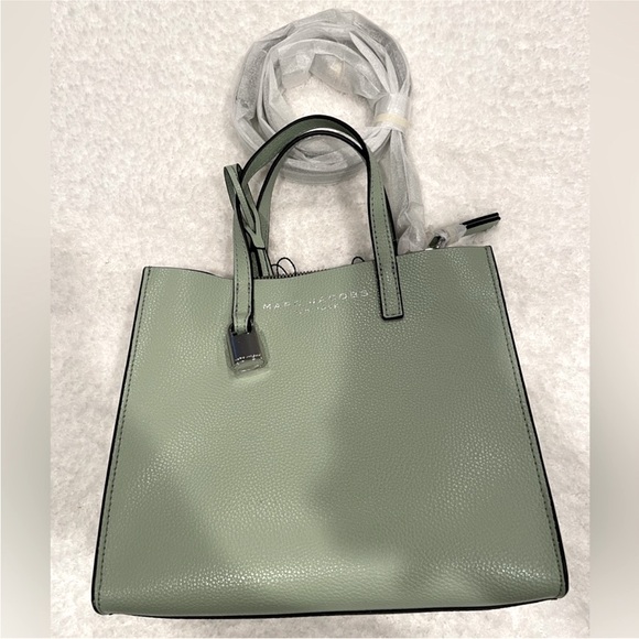 NWT Marc Jacobs Mini Grind satchel Tote bag Mint green color w crossbody strap - Picture 12 of 13